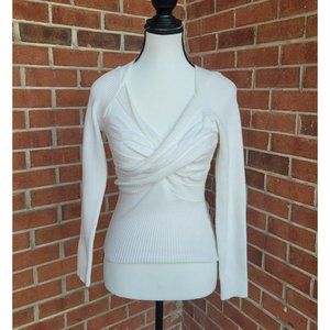 White Wrap Sweater